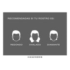 Anteojos De Sol Hawkers Lifestyle One Crosswalk Diseño Negro/ Azul