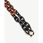 Cadena Eslabones Lentes de Sol - Carey Negro Marrón