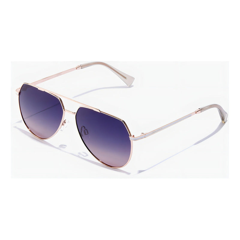 Gafas De Sol Polarizadas Hawkers Shadow Hombre Y Mujer Lente Azul Varilla Rosa Dorado Armazón Rosa Dorado Diseño Mirror