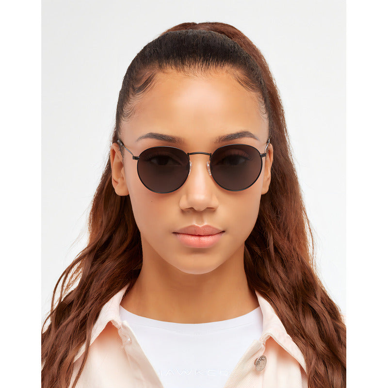 Lentes De Sol Hawkers Moma Midtown Black Grey Polarizado Negro Espejo
